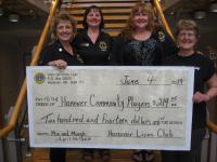 2019 - Receiving Donation from Hanover Lions