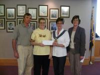 2014 Cheque Presentation to Mayor Maskell, Town of Hanover