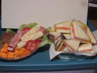 Food Tray with Sandwiches