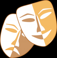 Comedy/Tragedy Masks Symbolize Theatre